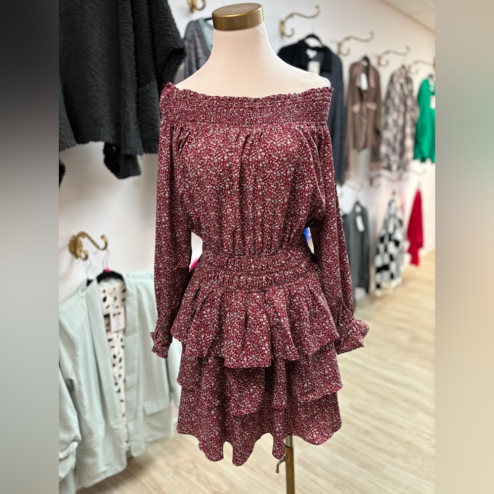 Floral Off Shoulder Dress